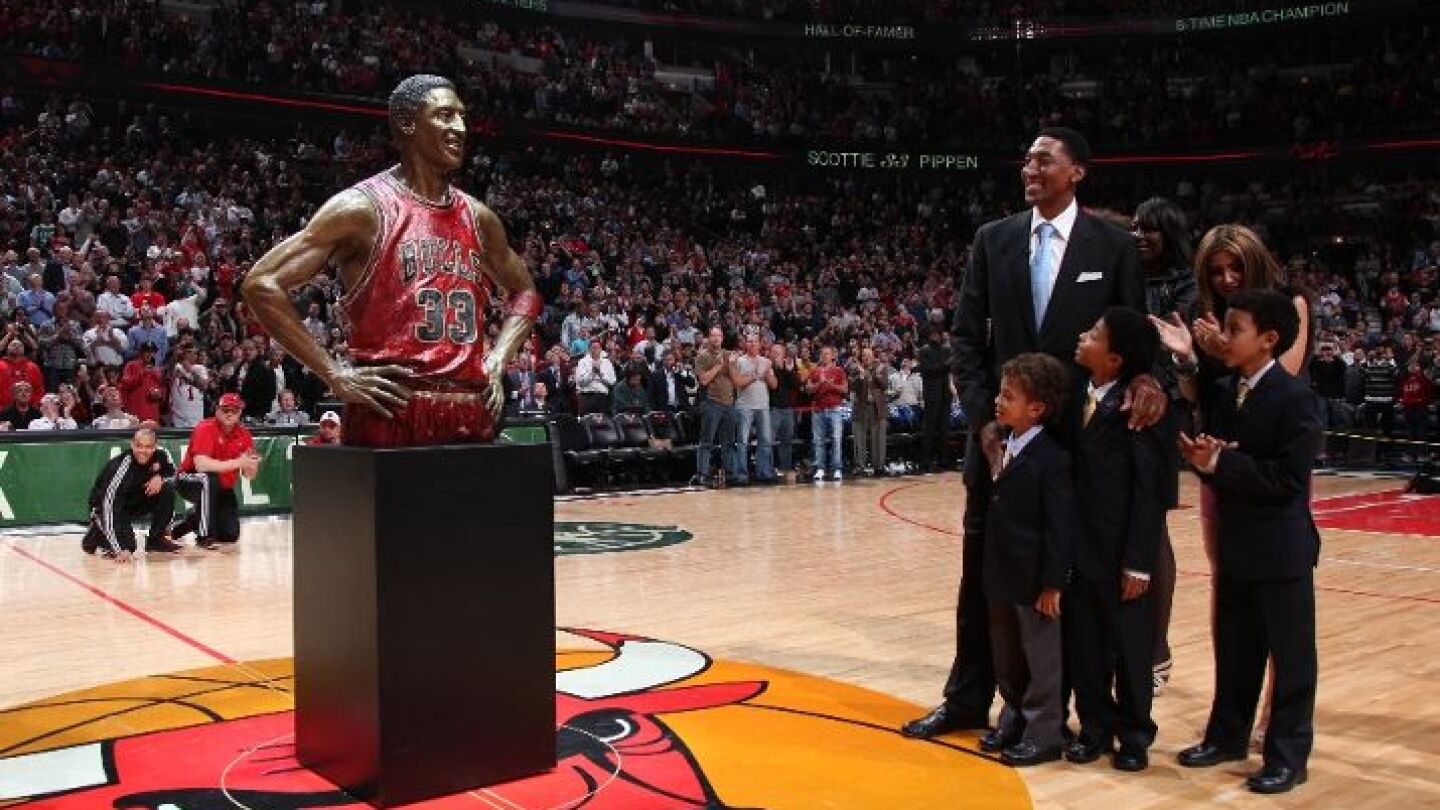 Scottie Pippen Statue Unveiled: See the Amazing Sculpture Honoring the Bulls Six-Time NBA Champion!