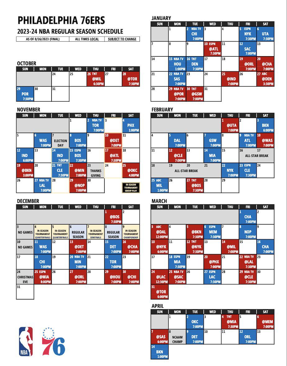 Is there a Sixers game on TV tonight? Check out the full schedule and channel listings here.