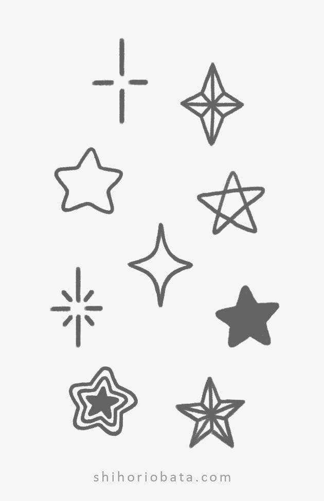 Star drawings: Learn to draw different types of stars easily!