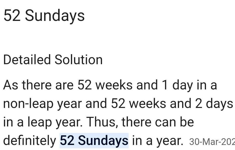 Just how many Sundays are in one year? We have the answer