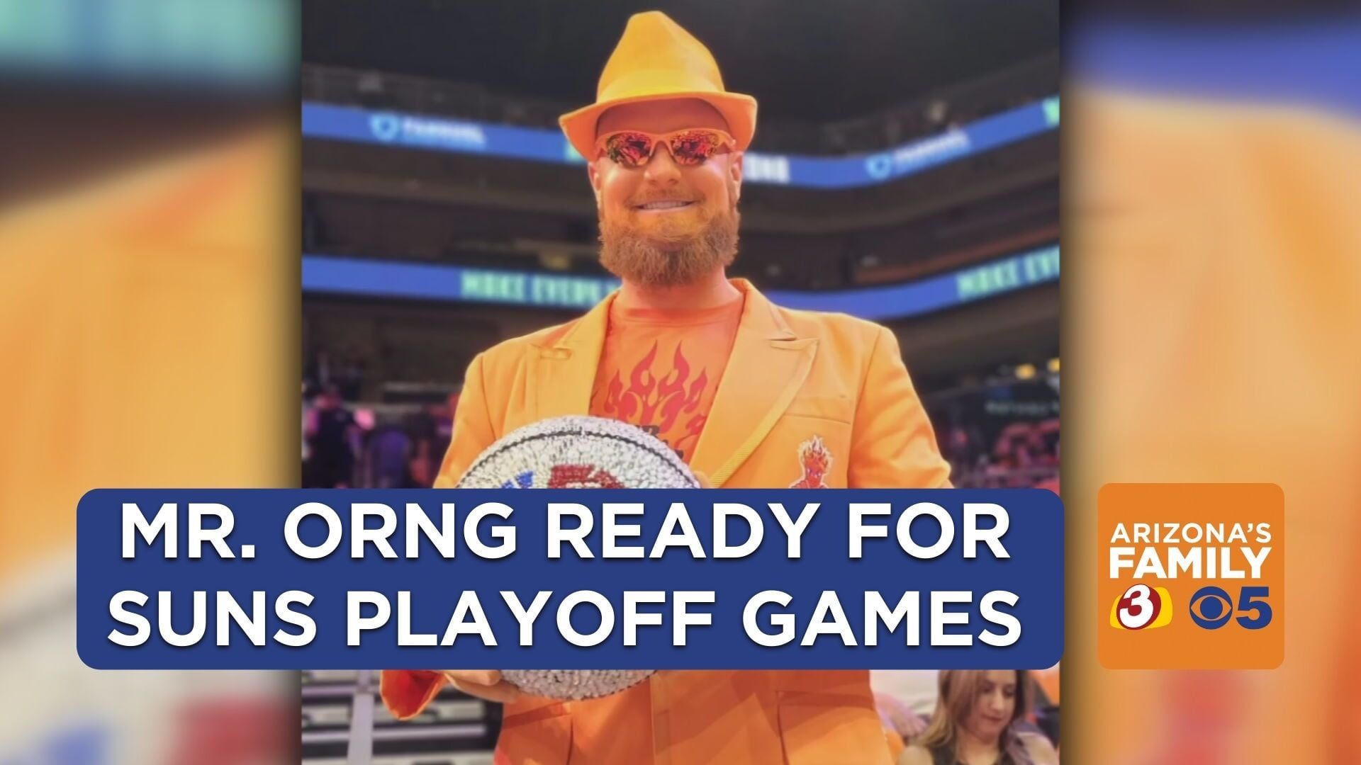 Where can you find Mr Orange Suns? Tips for spotting him during the Suns games.