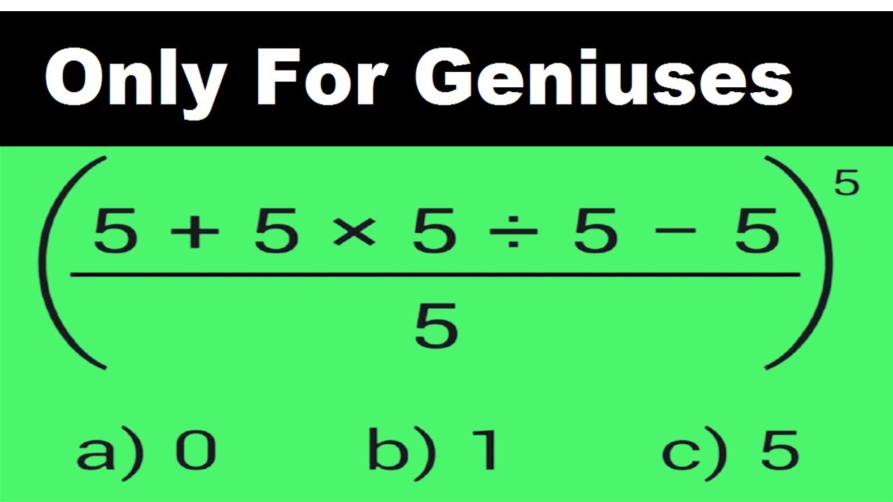 Whats the answer to 5x5+5/5-5? Lets break down this math puzzle step by step.